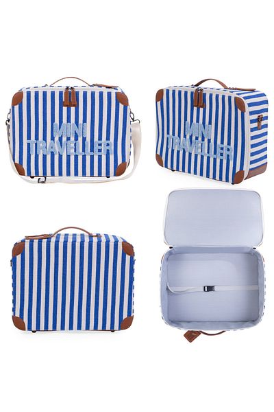 CHILDHOME Valiza pentru copii Mini Traveller Albastru/Alb