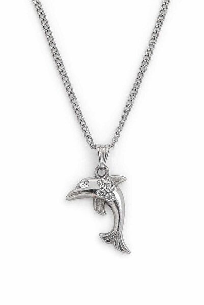 Herşey Nota قلادة دولفين مرصعة بالأحجار - قلادة نسائية أنيقة ذات طابع بحري | ...