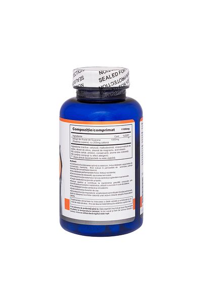 Bio Elemente Guarana, Supliment Alimentar Pentru Oboseala Cronica si Plus de Energie, 90 Comprimate