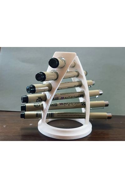 Phigo Suport rotativ pentru stilou cu spirală ADN de 16 cm - Organizator de birou pentru imprimare 3D cu design ADN cu spirală dublă