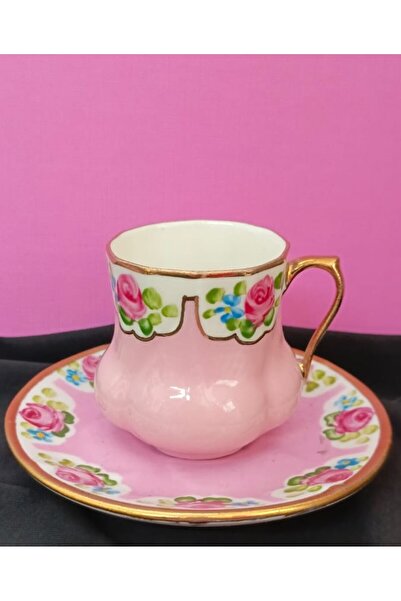 BY.RAYKA PORSELEN El Dekor Palace Porcelain Hand Painted Set of 2 Coffee Cup (No Return)