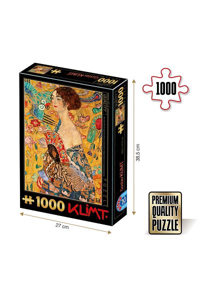 D-Toys Gustav Klimt Puzzle - Adult Puzzle 1000 Pieces - Lady with a Fan