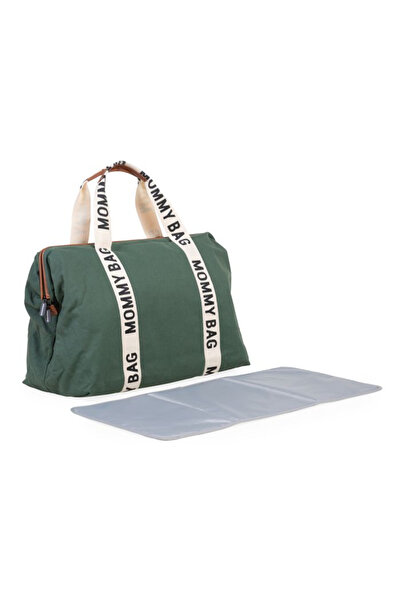 CHILDHOME Geanta de infasat Mommy Bag Signature Verde