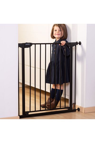CHILDHOME Poarta de siguranta metal Eltra Doorgate Pressure 75-81 cm, Negru