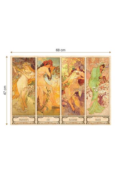 D-Toys Alphonse Mucha Puzzle - Adult Puzzle 1000 Pieces - Seasons/Seasons