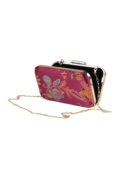 Letafia Valley Ethnic Pattern Bag Plum