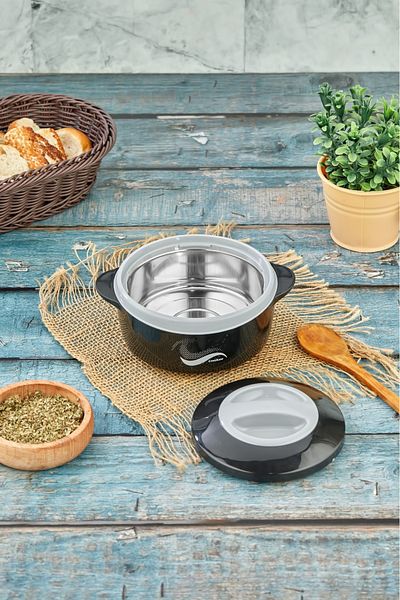 Elista 3148 Food Thermos - Leakproof Locking Lid Storage Container Stainless Steel Sefertası 500 ml Black