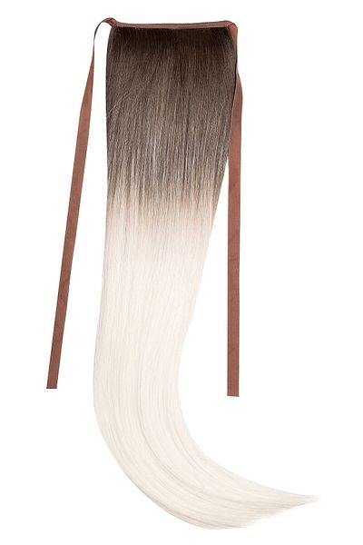 BELHER Synthetic Fiber Ponytail 55cm Ombre Dark Satin White