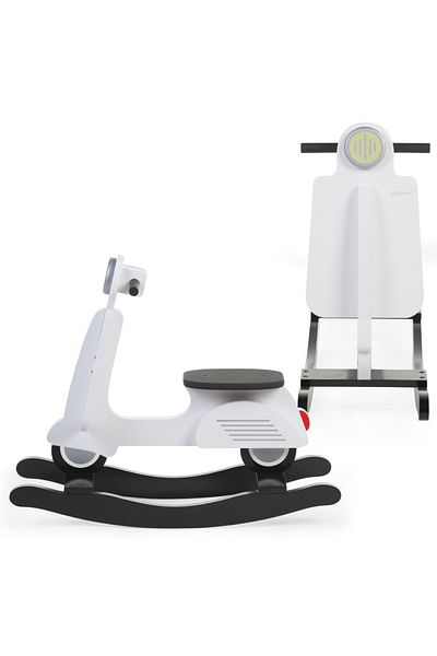 CHILDHOME Scooter Rocking Chair, White MDF