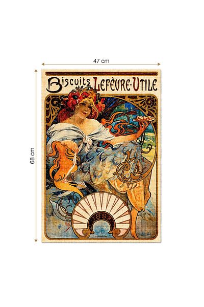 D-Toys Alphonse Mucha Puzzle - Adult Puzzle 1000 Pieces - Biscuits Lefevre-Utile