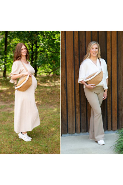 CHILDHOME Τσάντα Banana On The Go σε μπεζ σουέτ εμφάνιση