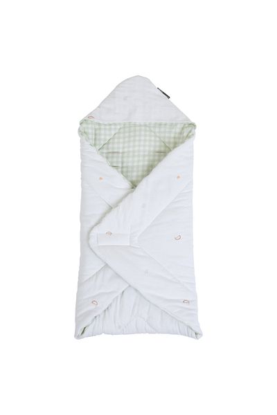 CHILDHOME Swaddling blanket 75x75 cm Jersey/Tetra Green