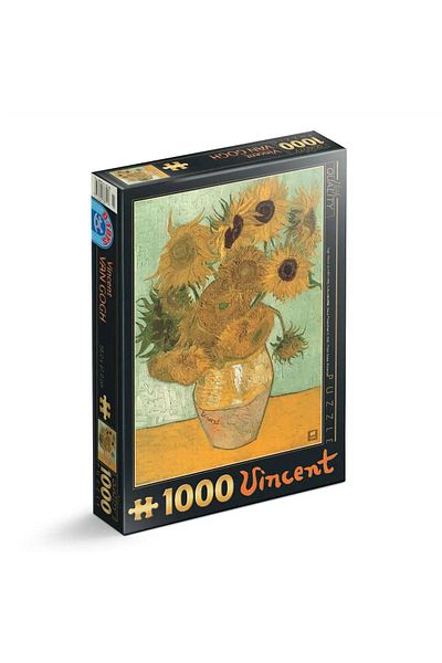 D-Toys Vincent van Gogh Puzzle - Adult Puzzle 1000 Pieces - Sunflowers/Sunflowers