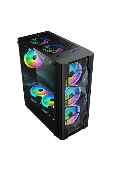 1ST PLAYER Sistem Desktop PC AMD Ryzen 7 8700F, 32 GB DDR5 RAM, 1 TB NVME SSD, Nvidia RTX 3060