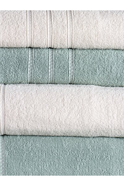 Elvira Home Collection Eh Bavlněná sada 4 ručníků do koupelny Sada ručníků do turecké lázně Denní ručník do koupelny