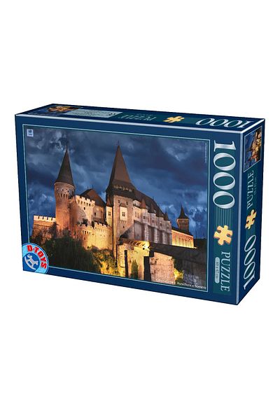 D-Toys Puzzle Corvin Castle Hunedoara at night - Adult puzzle 1000 pieces - Images from Romania