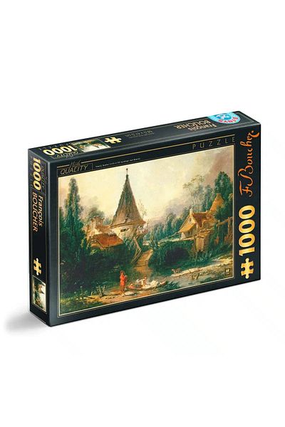 D-Toys Puzzle François Boucher - Adult puzzle 1000 pieces - Landscape near Beauvais