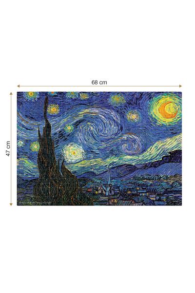 D-Toys Vincent van Gogh Puzzle - Adult Puzzle 1000 Pieces - The Starry Night/Starry Night