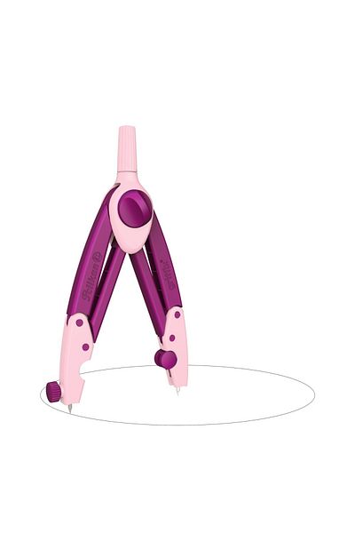Pelikan School Compass Griffix, Color Pink, Material Metal/Plastic, Blister Pack