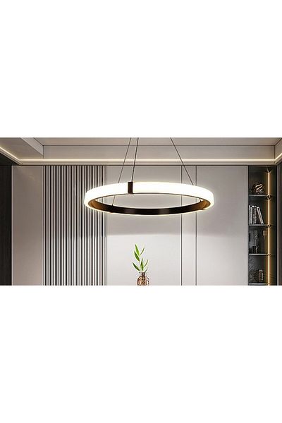 qwell Modern chandelier with 3 lighting colors, size 80 cm