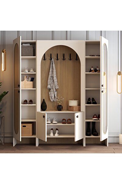 Variant Mobilya Palermo KLM Portmanto V110 - Gölge Çizgili Meşe