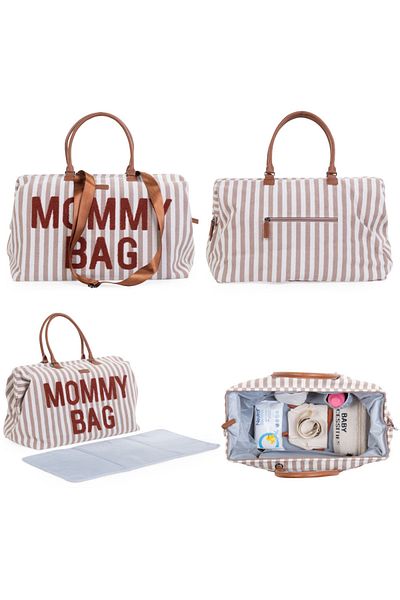 CHILDHOME Geanta de infasat Mommy Bag Nude/Alb