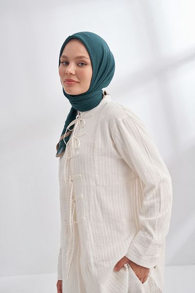 ARMANDA Muslin Tie Scarf - Emerald