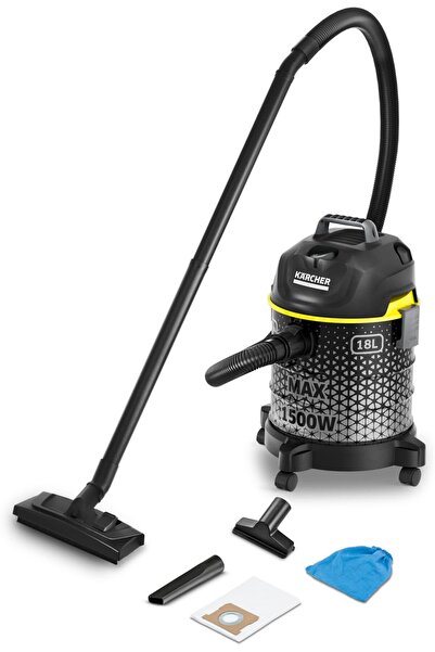 Karcher Drum Vacuum Cleaner, 1500W Max Power with 18L Container and Blower Function