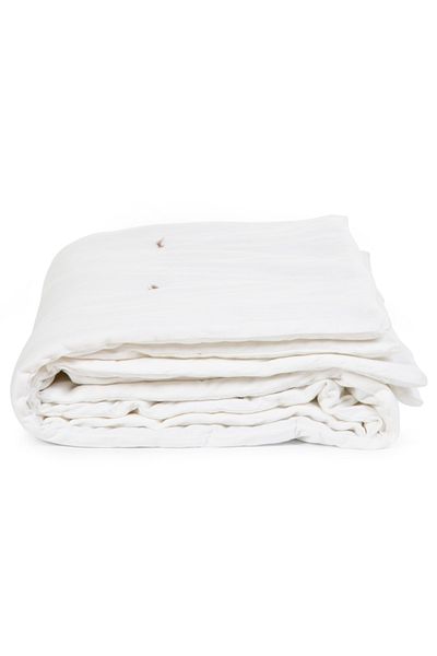 CHILDHOME Quilted blanket 140x100 cm Jersey, Ecru