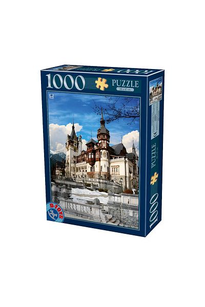 D-Toys Peleș Castle Puzzle by Day - Adult Puzzle 1000 Pieces - Images from Romania