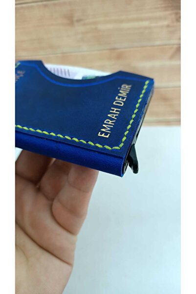 cgderi Kişiye Özel Hediyelik Hakiki Deri Rfid güvenklikli Kadın Erkek Mekanizmalı Kartlık fenerbahçe_