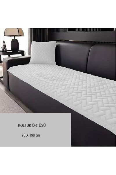 DECORA CASA HOME COLLECTİON Husă de canapea extensibilă dintr-o singură bucată, anti-alunecare, cu model matlasat (70x190)