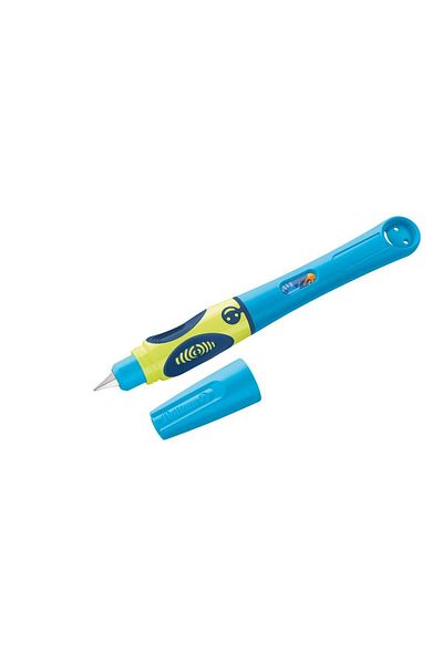 Pelikan Stilou Griffix pentru stângaci, culoare albastru neon, material plastic, cutie de carton