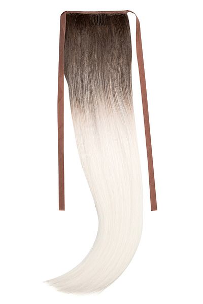 BELHER Synthetic Fiber Ponytail 55cm Ombre Dark Satin White