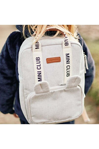 CHILDHOME Mini Club Signature Kids Backpack White