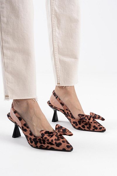 Zerenyus Serra Premium Dark Leopard Women's Heeled Shoes