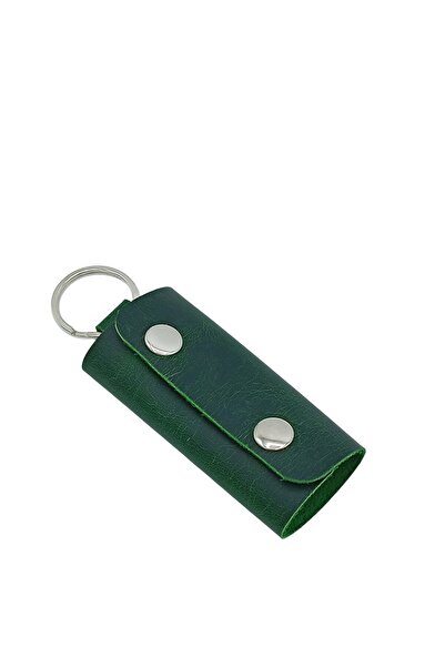 CRONDER سلسلة مفاتيح مصنوعة يدويًا من الجلد الطبيعي - تصميم معلق بأربعة خطافا...