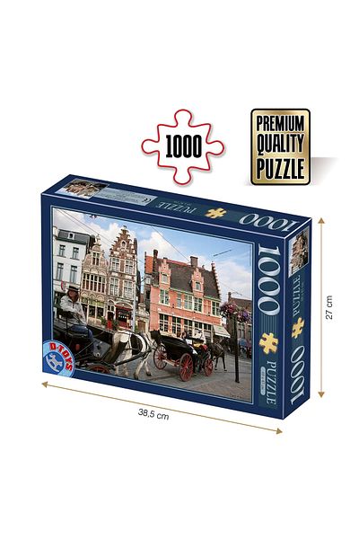 D-Toys Puzzle Ghent, Belgium - Adult Puzzle 1000 Pieces - Daytime Landscapes