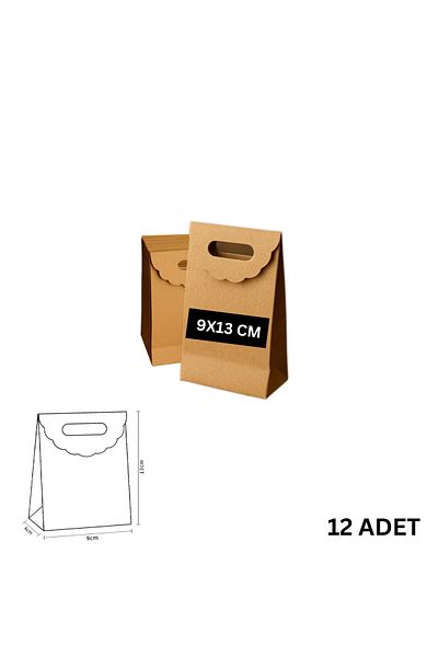 roco paper Τσάντα Kraft Handheld, Δώρο, Αγορές, Μπουτίκ, Τσάντα για πάρτι και συσκευασία, 9x13 εκ., 12 τεμάχια