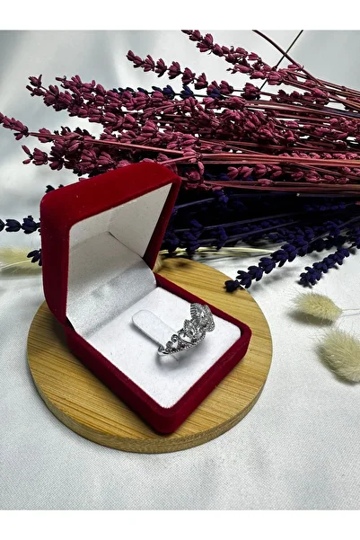 Mutenaura Zircon Stone Princess Ring Adjustable