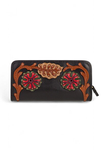 GÖN Hand Made Black-Multicolor Women's Wallet Liva