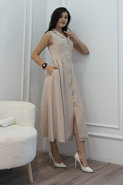 MissVina Φόρεμα με μακρύ μανίκι με γιακά 50325