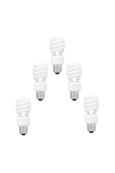 PANASONIC Set 5 becuri economice EFD11E27HD3E-5, putere lampă 11W, echivalent cu incandescentă de 55W