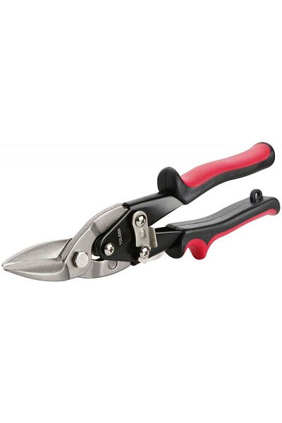 TOLSEN Sheet Metal Scissors Left Handed, 1.5 Mm, Scissor Length 250 Mm, Plastic Handle, Red/Black