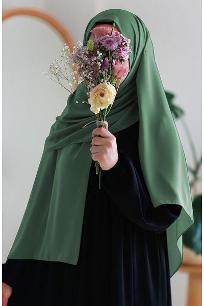 suhneva Medina Silk Shawl Light Green (Large Size)