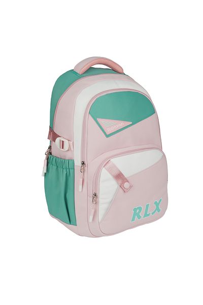 Relaxion New Season Pink-Green Imported Premium School Backpack with Pen Holder 1510