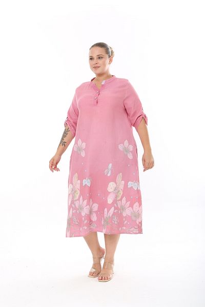 XL Modam Women's Woven Viscosa Printed Plus Size Dress