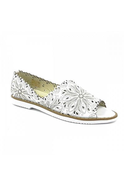 ZAZAMAG Women's casual shoes made of natural leather Romara, white