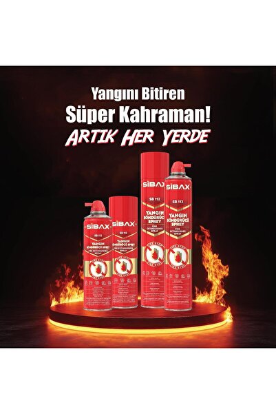 Siba SB 112 Yangın Söndürücü Sprey 1000 ml. Çevre Dostu Pratik Kolay Kullanım...