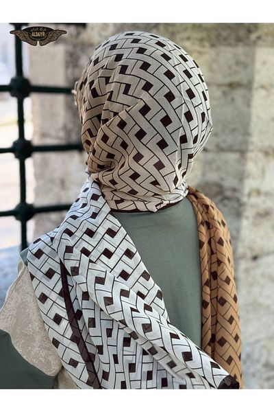 ALDAİR Shawl Chiffon Pattern Double Color